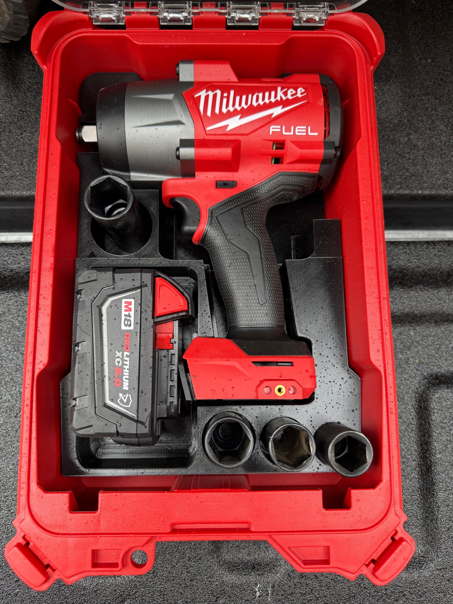 Milwaukee M18 Fuel 1/2 Impact Wrench - Milwaukee Packout Organizer Insert