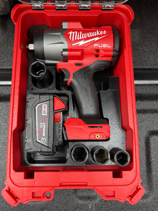 Milwaukee M18 Fuel 1/2 Impact Wrench - Milwaukee Packout Organizer Insert