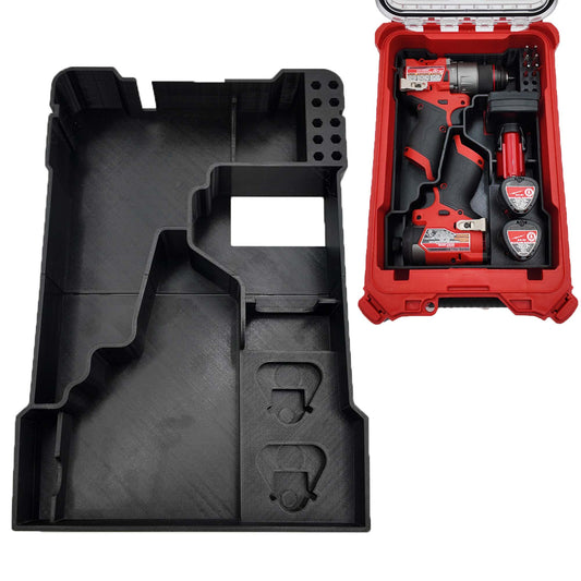 Rack Rig Packout Insert for M12 Fuel Drill Driver (3404) and Impact (3453) - Milwaukee Compact Packout Organizer