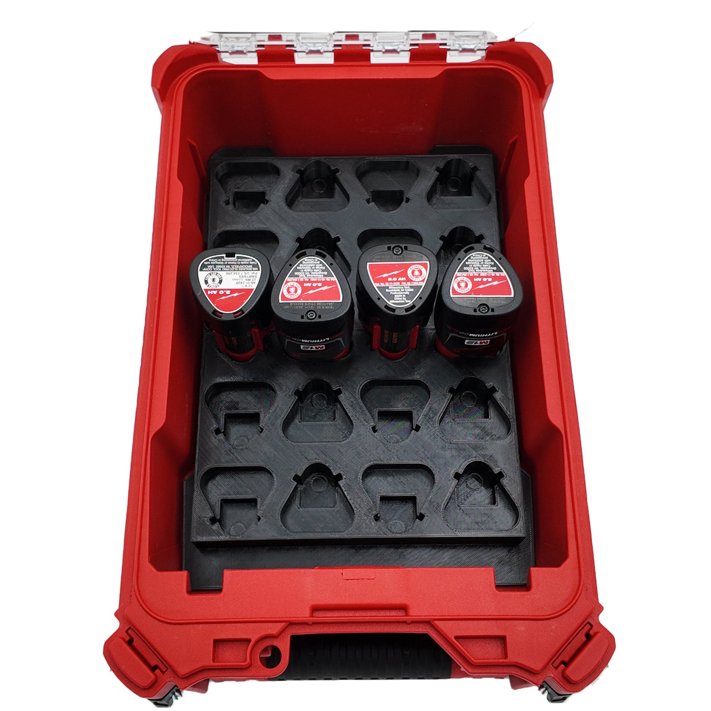 Rack Rig Packout Insert for Milwaukee M12 Batteries - Milwaukee Compact Packout Organizer