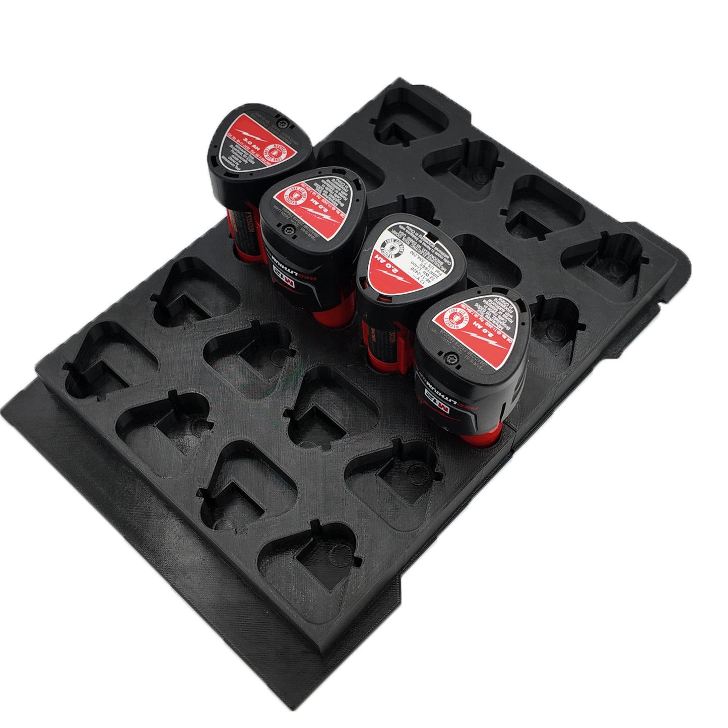 Rack Rig Packout Insert for Milwaukee M12 Batteries - Milwaukee Compact Packout Organizer