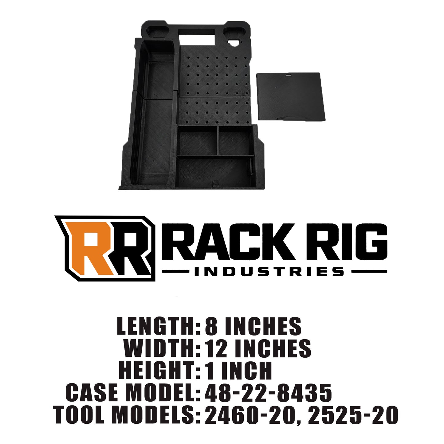 Rack Rig Packout Insert for Milwaukee M12 Rotary Tool (2460 & 2525) - Milwaukee Compact Packout Organizer