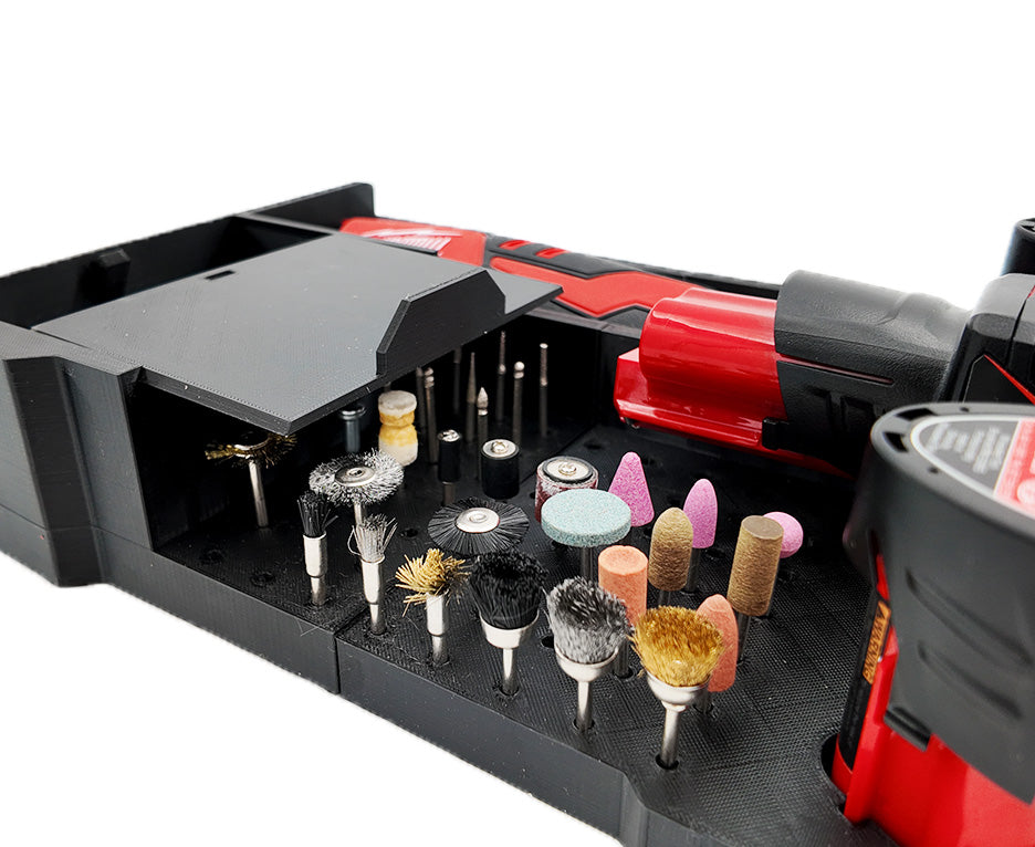 Rack Rig Packout Insert for Milwaukee M12 Rotary Tool (2460 & 2525) - Milwaukee Compact Packout Organizer