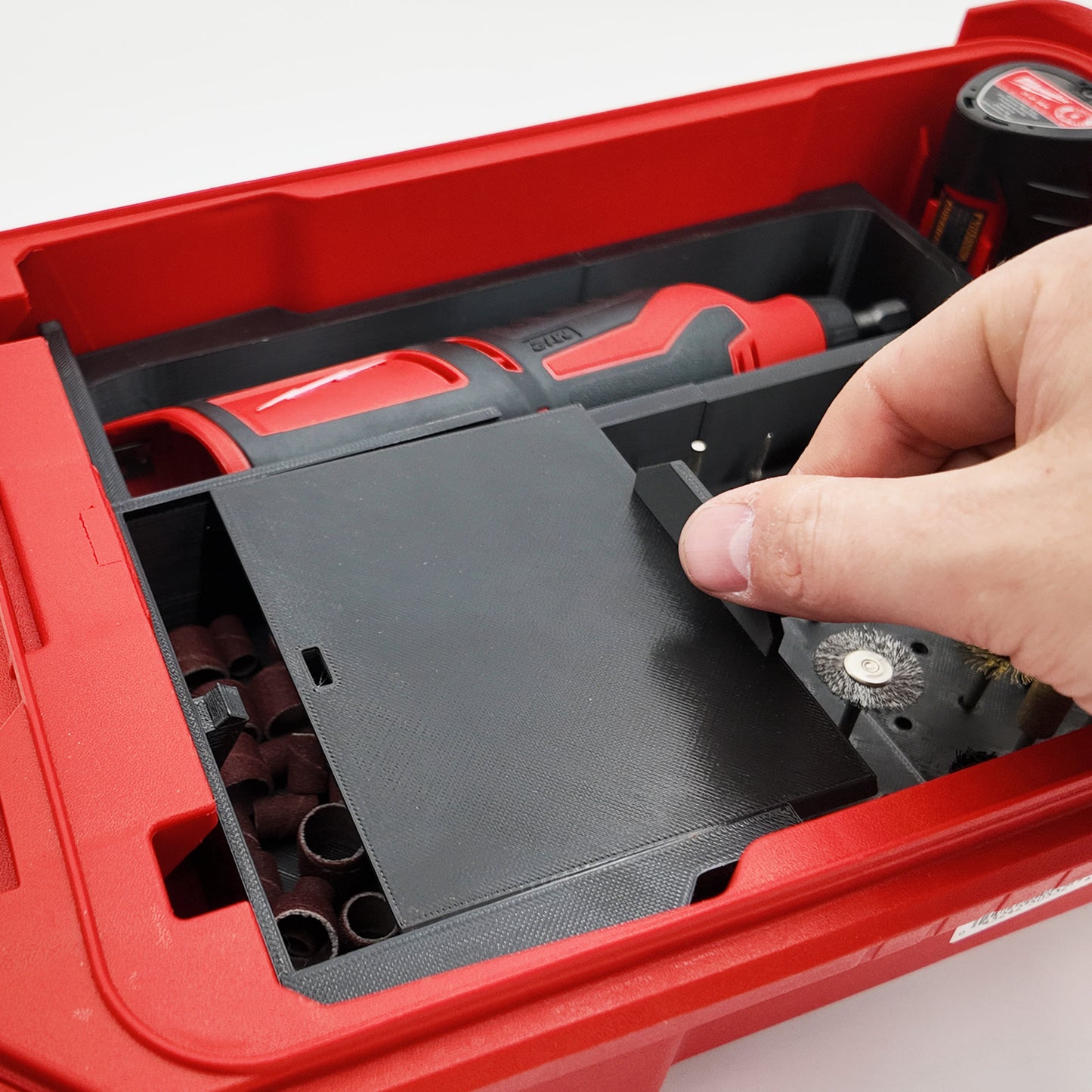 Rack Rig Packout Insert for Milwaukee M12 Rotary Tool (2460 & 2525) - Milwaukee Compact Packout Organizer