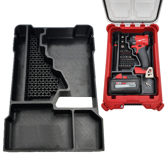 Rack Rig Packout Insert for M18 Fuel 1/4" Impact Driver - Milwaukee Packout Compact Organizer