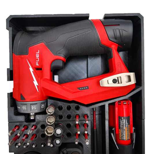 Rack Rig Packout Drawer Liner for Milwaukee M12 Fuel Install Drill/Driver (2505) - Milwaukee Packout 2 and 3 Drawer Tool Box