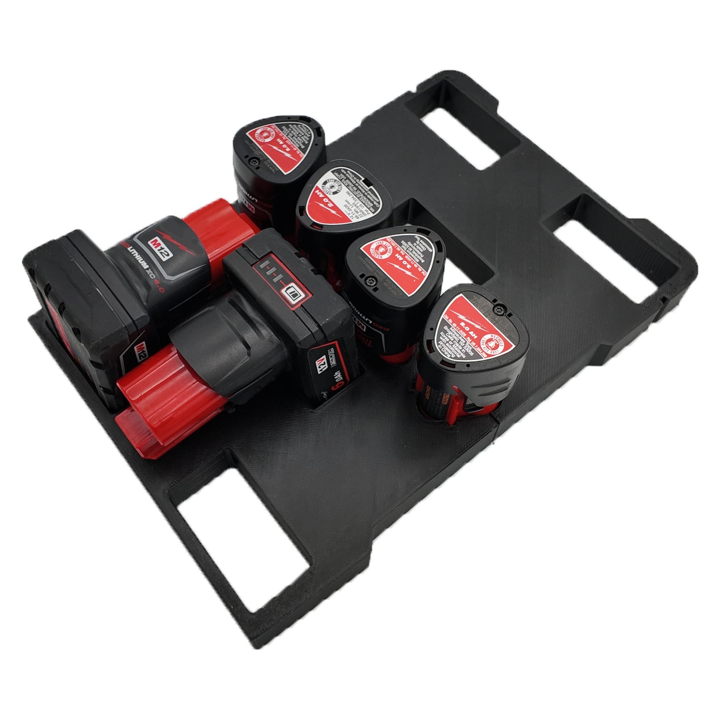 Rack Rig Packout Insert for Milwaukee M12 Batteries - Milwaukee Packout Organizer