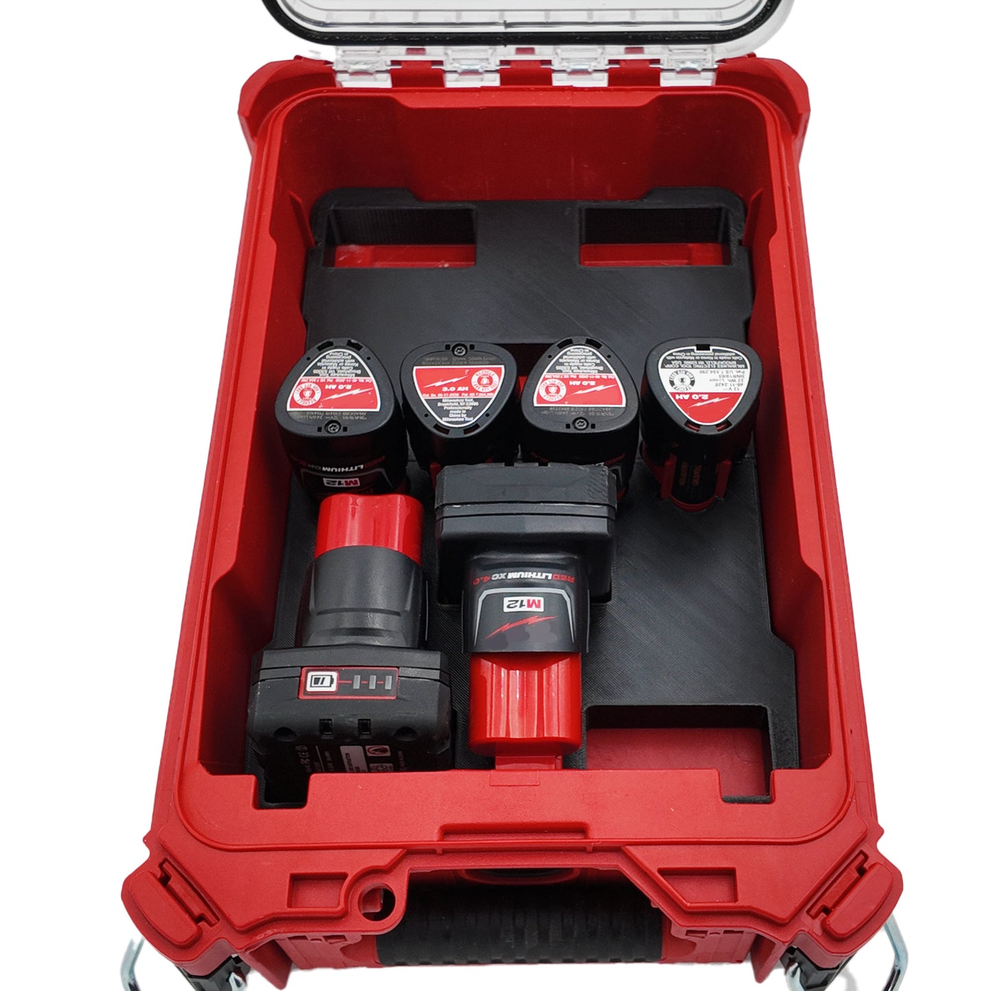 Rack Rig Packout Insert for Milwaukee M12 Batteries - Milwaukee Packout Organizer