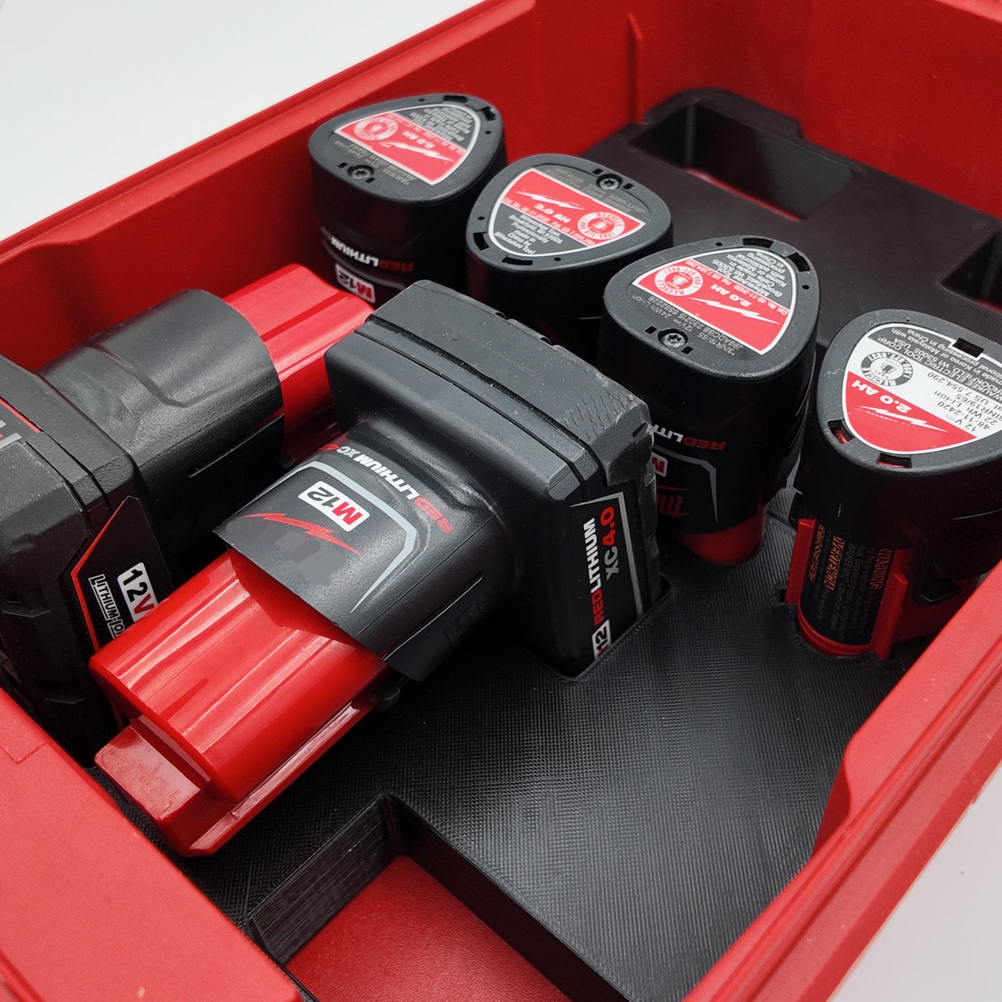 Rack Rig Packout Insert for Milwaukee M12 Batteries - Milwaukee Packout Organizer
