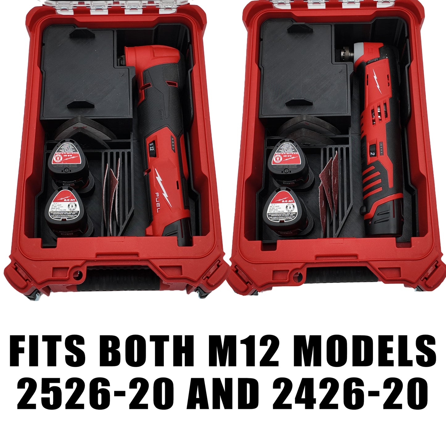 Rack Rig Packout Insert for Milwaukee M12 Multi Tool (2526 and 2426)